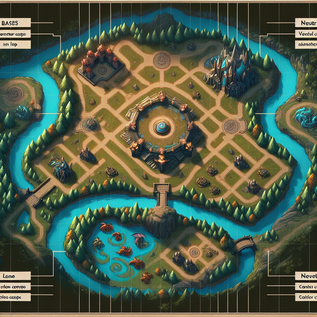 Exploring the Strategic Layout of Mobile Legend's Map